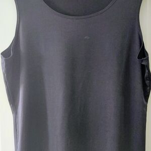Kim Rogers Black Scoop Neck Tank Top